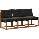 3 Komad Vanjska srednja sofa - Prirodna i crno 3x srednje | shoptok.hr