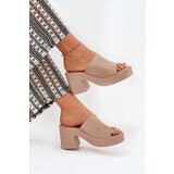 Boto Women's Sandals On Heels And Platform Khaki Omeisa | Shoptok.si
