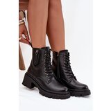 VINCEZA Leather Women's Block Heel Boots Insulated | shoptok.hr