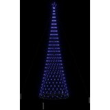 vidaXL LED božično drevesce Modra 138.5 x 138.5 x 399 cm Kovina | Shoptok.si