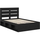  Krevetna konstrukcija Crna 120 x 200 cm Čvrsto borovo drvo | shoptok.hr