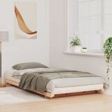  Krevetna konstrukcija Smeđa 90 x 220 cm Čvrsto borovo drvo | shoptok.hr