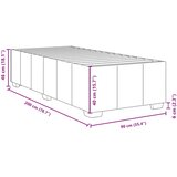  Okvir za krevet bez madraca krem 90x200cm od tkanine | shoptok.hr