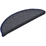 Prostirke za stepenice 15 kom 56x17x3 cm tamno sive i plave poluokrugle | shoptok.hr