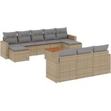 Maison Chic Seti vrtnega pohištva - Vrtna garnitura - Vrtni pohištvo set 11-delna z blazinami bež poli ratan, (21811303) | Shoptok.si