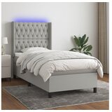  Box spring s madracem LED svjetlosivi 80x200 cm tkanina | shoptok.hr