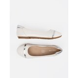 Shelvt White ballerinas with silver decoration | Shoptok.si