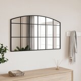 vidaXL Zidno ogledalo crno 100 x 60 cm lučno željezno Cijene