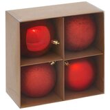 Feeric Set novogodišnjih kugli x4 100mm sort crvena (207476) | ePonuda.com