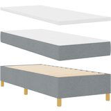 Box Spring Krevet s madracem i klupom svjetlosiv 80x200 cm tkanina | shoptok.hr