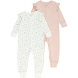 Lindex Pajac/bodi zelena / puder / bela | Shoptok.si