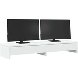  Stalak za monitor s ladicama bijeli 100 x 27 x 15 cm drveni | shoptok.hr