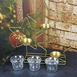 Molarem Home Metalni svijećnjak zlatne zvjezdice - 29 cm | shoptok.hr