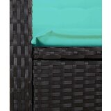  Vrtna klop z blazinami črn poli ratan, (21047093) | Shoptok.si