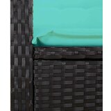  Vrtni naslonjač s jastucima crni od poliratana - Crna 105 x 66 x 93 cm 1 1 | shoptok.hr