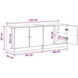 Ormarić za krevet s pohranom 2 pcs Siva Sonoma 66 x 35 x 48 cm | Shoptok.si