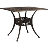 vidaXL vrtna miza bronasta 90x90x73 cm liti aluminij Cene