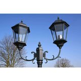 vidaXL Vrtna stupna svjetiljka 230 cm tamnozelena/crna aluminijska | shoptok.hr