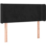  Vzglavje z ušesi črno 83x16x78/88 cm žamet, (20737179) | Shoptok.si