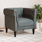 vidaXL Fotelj chesterfield temno siva tkanina | Shoptok.si