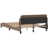  Posteljni okvir z vzglavjem kapučino 140x190 cm umetno usnje | Shoptok.si