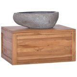 vidaXL Zidni kupaonski ormarić 60 x 45 x 30 cm od masivne tikovine | shoptok.hr
