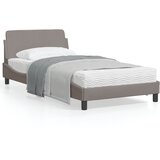 vidaXL Okvir za krevet s uzglavljem smeđesivi 100x200 cm od tkanine | shoptok.hr