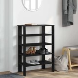 vidaXL Regal za čevlje črn 61x32x87,5 cm inženirski les | Shoptok.si