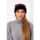 Kesi marka niezdefiniowana Cap with a pompom Abigail K326 black+raspberry Cene