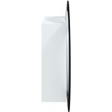 vidaXL Kopalniška omarica z okroglim ogledalom LED bela 54x54x17,5 cm | Shoptok.si