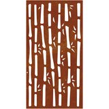  Vrtni zidni ukras 105 x 55 cm čelik COR-TEN s uzorkom bambusa | Eponuda.ba