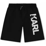 Karl Lagerfeld Otroške kopalne kratke hlače črna barva