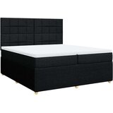  Krevet s oprugama i madracem crni 200x200 cm od tkanine | shoptok.hr