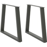  Noge za jedilno mizo v obliki črke V 2 kosa antracit 80 x (72-73,3) cm jeklo, (22123443) | Shoptok.si
