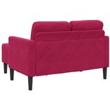 SOFA 2-sjed s ležaljkom u obliku slova L vino crveno 125 cm | Eponuda.com
