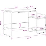  Stol s pohranom Hrast artisan 131.5 x 50 x 75.5 cm | shoptok.hr
