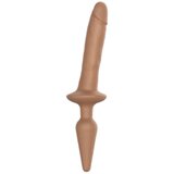 Strap-On-Me Swith Realistic S - silikonski dildo 2v1 (temno naraven) | Shoptok.si