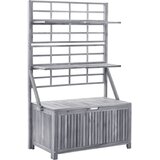 Furnova Škatla za shranjevanje z oporno mrežo siva 99x55x160 cm akacija, (21956040) | Shoptok.si