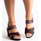 Big Star Black wedge sandals | shoptok.hr