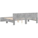  Okvir kreveta s uzglavljem boja betona 200 x 200 cm | shoptok.hr
