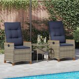  Ležaljka u vrtu 2 pcs Siva i tamnoplava 64 x 57,5 x 112 cm | Eponuda.com