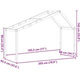 Krov za dječji krevet 203 x 95,5 x 142 cm od masivne borovine | shoptok.hr