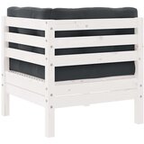  Kutna vrtna sofa s jastucima bijela od masivne borovine | shoptok.hr