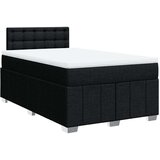 vidaXL Box spring postelja z vzmetnico črna 120x190 cm blago | Shoptok.si