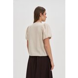 Marisse Beige Viscose And Linen Shirt | Shoptok.si