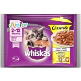 Whiskas multipack casserole vrećice junior, izbor peradi, 4x85 g | shoptok.hr