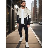 DStreet Kurtka męska przejściowa z kapturem beżowa | Shoptok.si