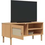 TV omarica - TV enota - Televizijska omarica SENJA videz ratana rjava 106x40x49 cm trdna borovina, (21701284) | Shoptok.si