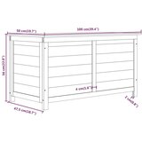  Vanjska kutija za jastuke 100 x 50 x 56 cm od masivne jelovine | shoptok.hr