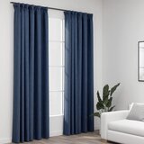  Zavjese za zamračivanje s kukama 2 kom plave 140 x 245 cm | shoptok.hr